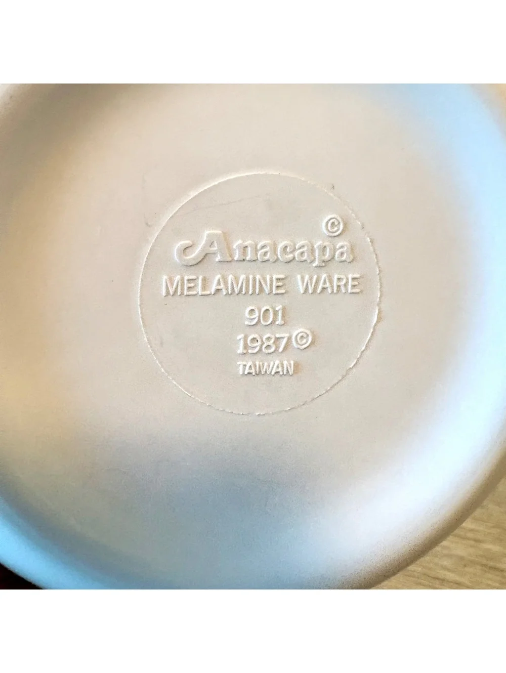 Vintage 1987 Anacapa Melamine Farm Children’s Dish Set Divided Plate, Bowl & Cup